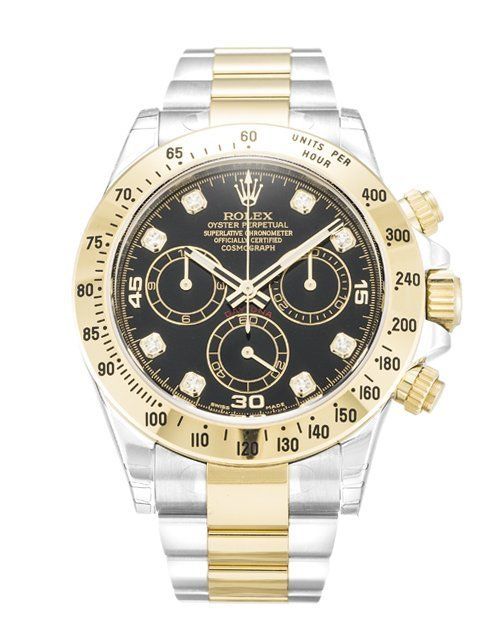 Rolex Cosmograph Daytona Mechanical Automatic 2016 Black Dial Gold Plated Men Wristwatch 116523