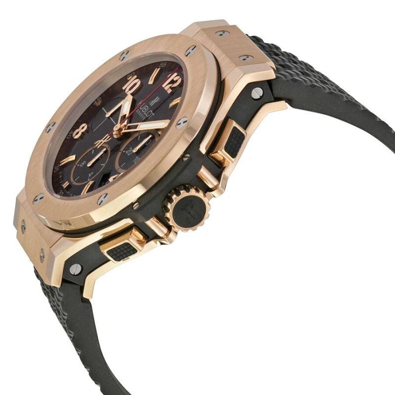 Hublot Big Bang Chronograph Mechanical Automatic 2005 Black Dial Rose Gold Case Men Wristwatch 301.px.130.rx