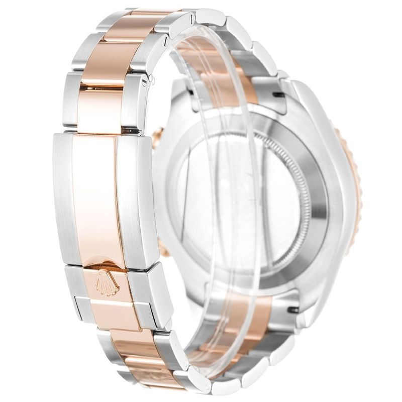 Rolex Yacht-Master II Clássico Mecânico Automático Mostrador Branco Caixa em Ouro Rosa Relógio de Pulso Masculino 116681