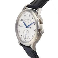 A. Lange 1815 'Homage to Walter Lange' Mechanical Manual Silver Dial White Gold Case Men Wristwatch 297.026
