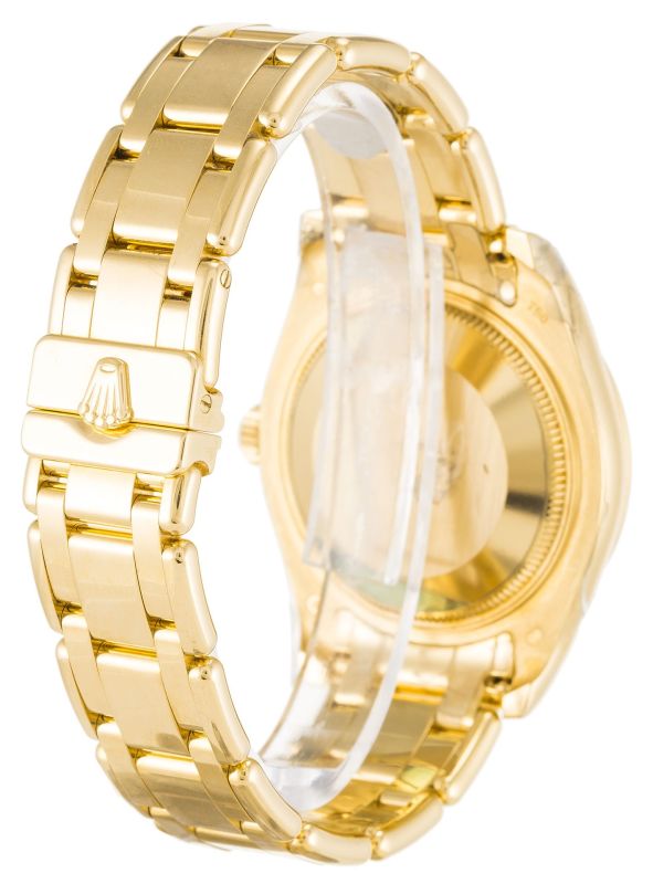 Rolex Datejust Mechanical Automatic Grey Dial Yellow Gold Case Women Wristwatch 81208