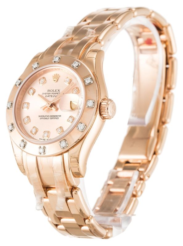 Rolex Datejust Mechanical Automatic Rose Gold Dial Rose Gold Case Women Wristwatch 80315