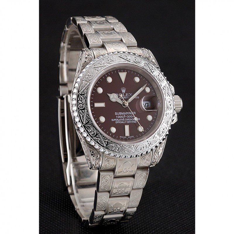 Rolex Submariner Classic Mechanical Automatic Brown Dial Stainless Steel Men Wristwatch 1454092