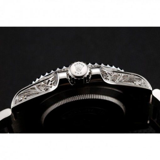 Rolex Submariner Skull Limited Edition Mechanical Automatic Black Dial White Case And Bracelet Stainless Steel Men Wristwatch 1454093