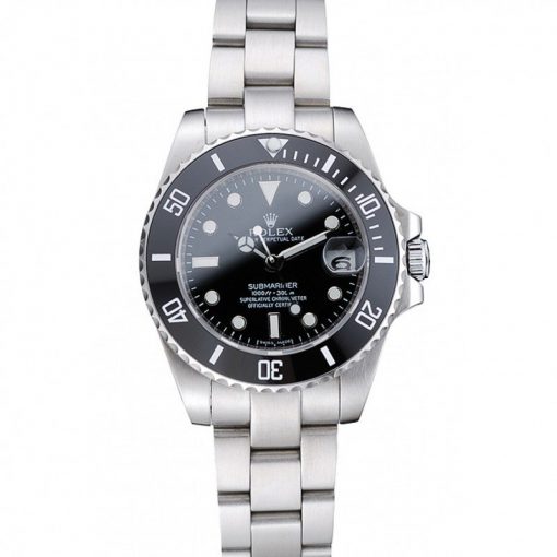 Rolex Submariner Classic Mechanical Automatic Black Dial Stainless Steel Women Wristwatch 1454153