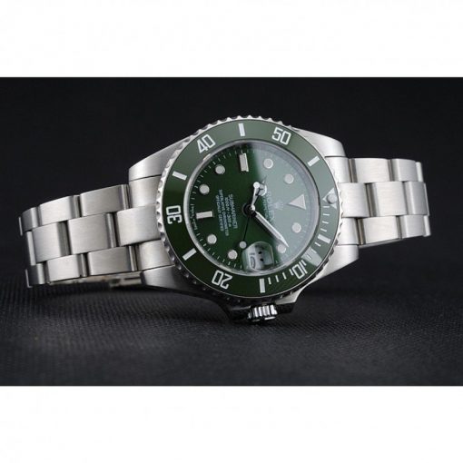 Rolex Submariner Classic Mechanical Automatic Green Dial Stainless Steel Women Wristwatch 1454151