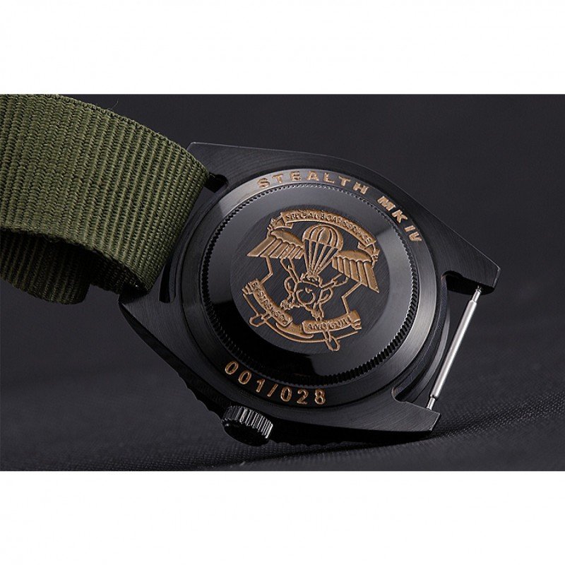 Rolex Submariner Olive Casual  Mechanical Automatic Black Dial Lon-Plated Men Wristwatch 621995