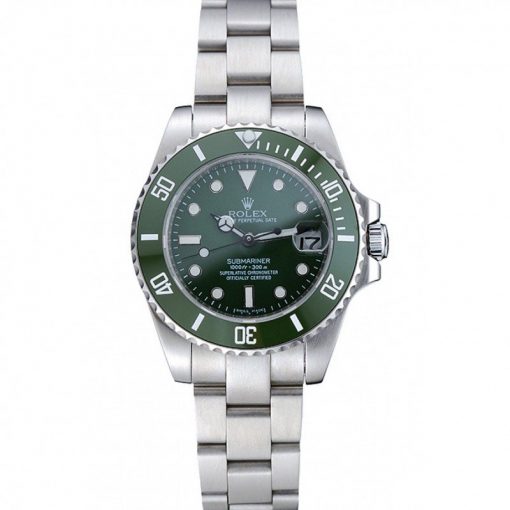 Rolex Submariner Classic Mechanical Automatic Green Dial Stainless Steel Women Wristwatch 1454151