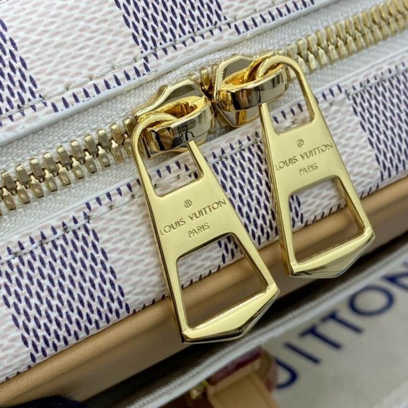Louis vuitton damier azur deauville 2021 primavera verão mini bege lona feminina mensageiro bolsa crossbody n50048