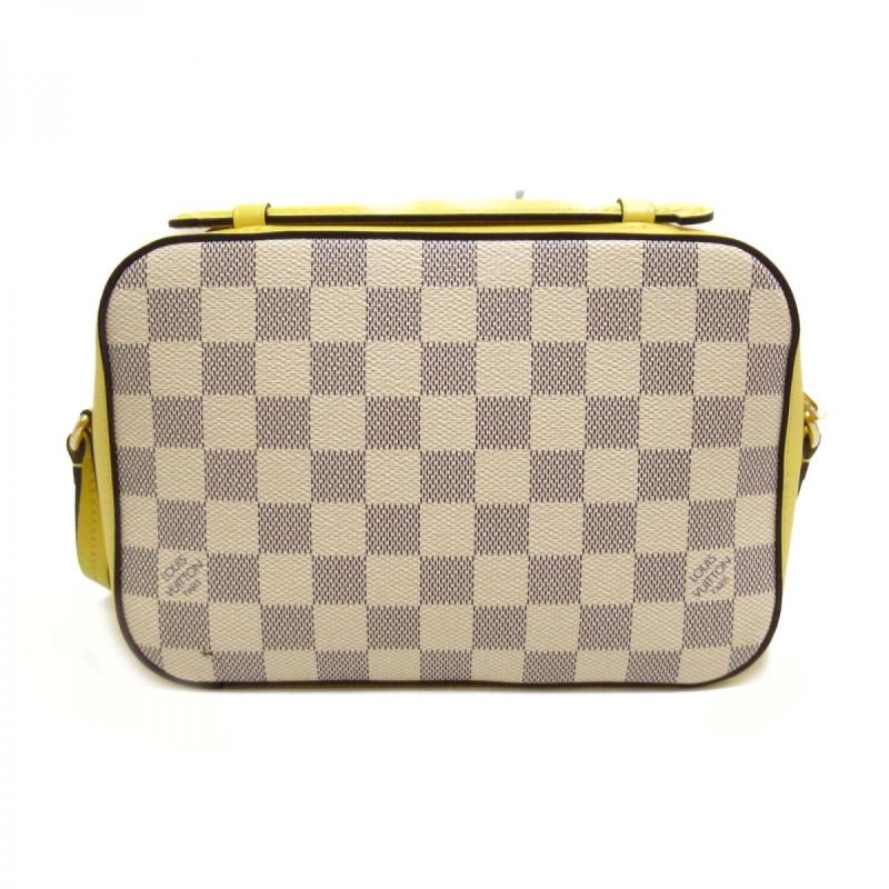 Louis Vuitton Damier Azur Saintonge Edição Limitada Amarela Cavans Bolsa Feminina Messenger Shoudler N40154