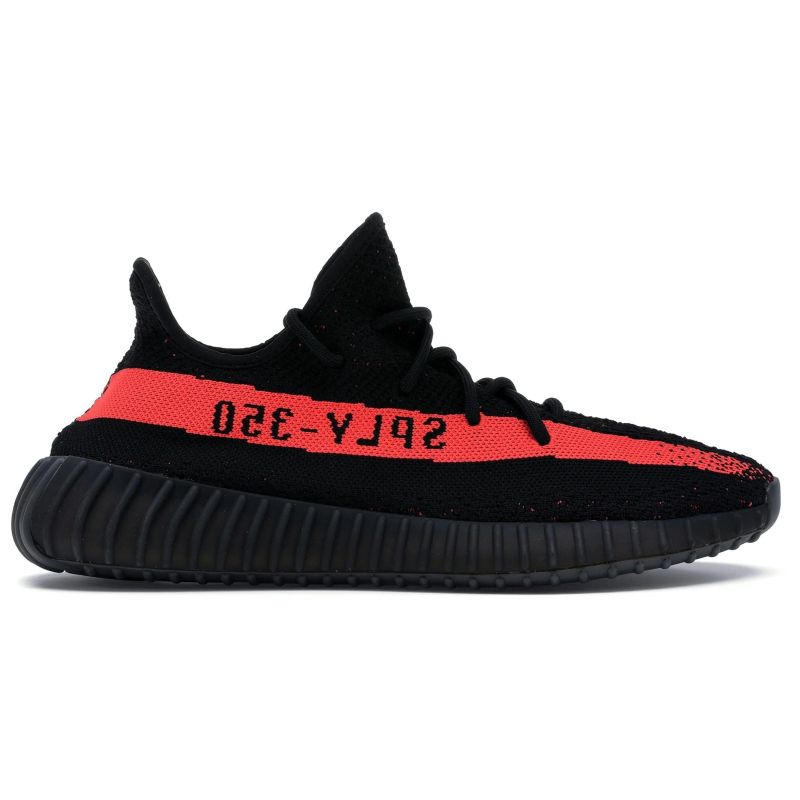 Adidas Yeezy Boost 350 V2 2016 Core Black Red Primeknit Men Sneakers BY9612