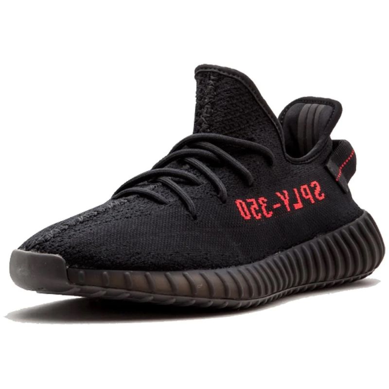 Adidas Yeezy Boost 350 V2 2016 Core Black Red Primeknit Men Sneakers BY9612