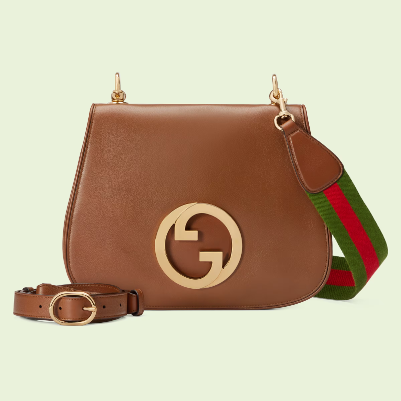 Gucci Blondie Feminine Medium Coffee Leather Women Shoulder Bag 699210