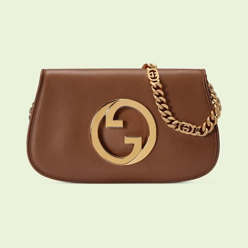 Gucci Blondie Feminine Light Brown Leather Women Satchel Shoulder Bag 699268