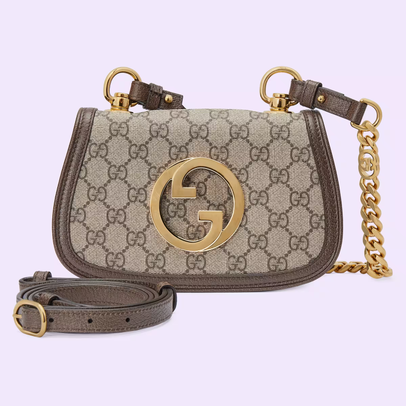 Gucci Blondie Classic Beige Canvas Women Shoulder Bag 724645