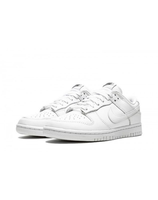 Nike SB Dunk Low 2021 Triple White Leather Rubber Sole Casual Sneakers DD1503-109