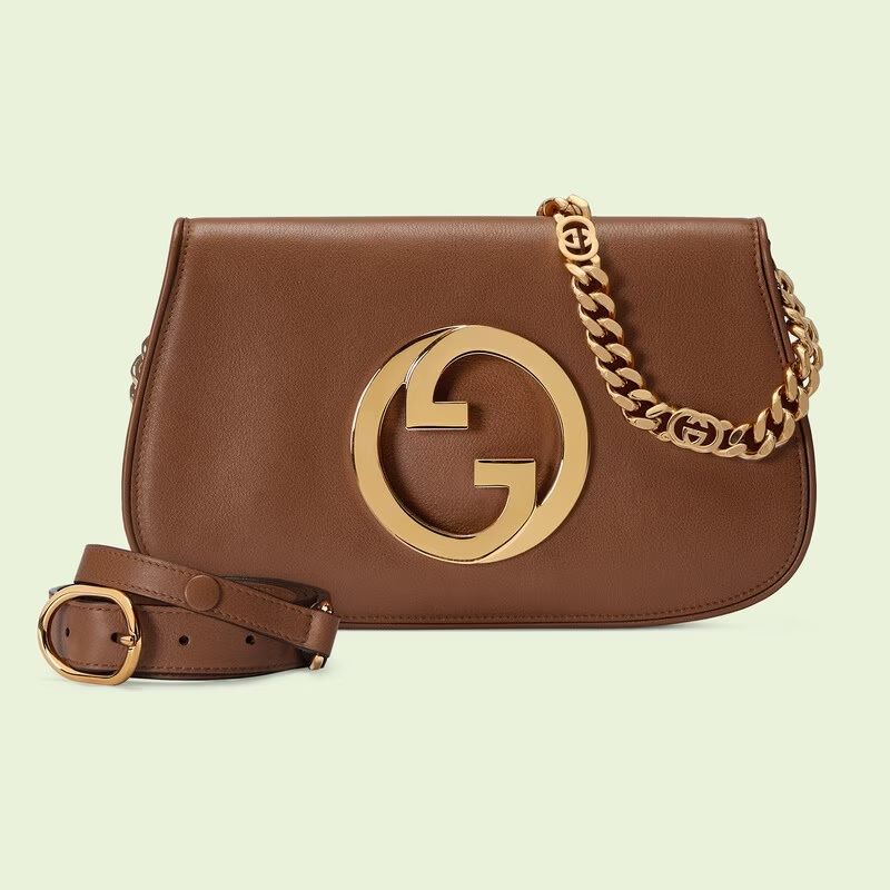 Gucci Blondie Feminine Light Brown Leather Women Satchel Shoulder Bag 699268