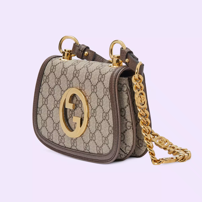Gucci Blondie Classic Beige Canvas Women Shoulder Bag 724645