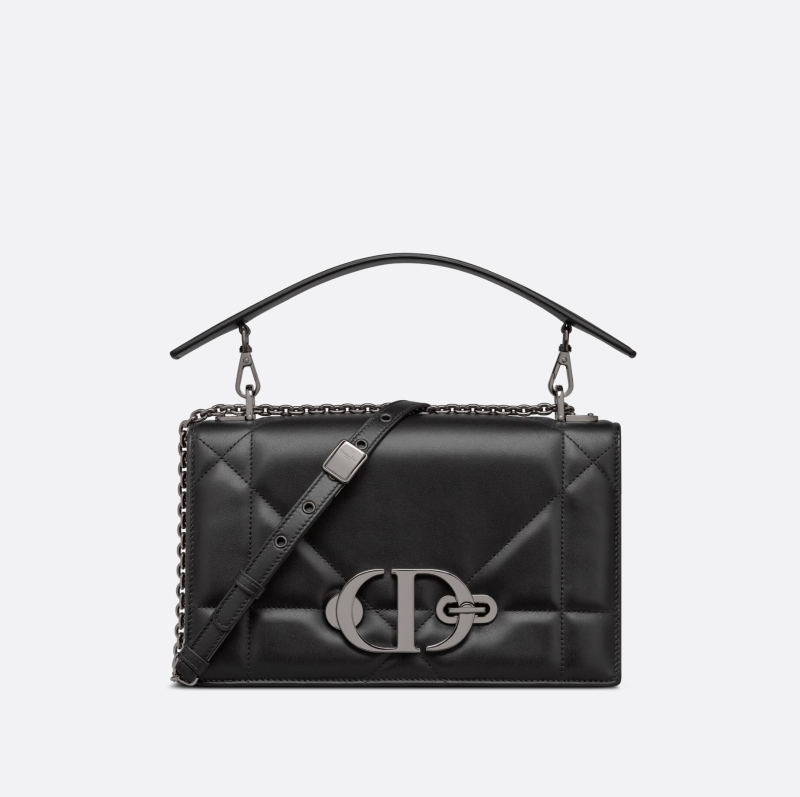 Christian Dior 30 Motaigne Vintage Small Black Lambskin Women Box Crossbody Bag M9224BNNA_M900