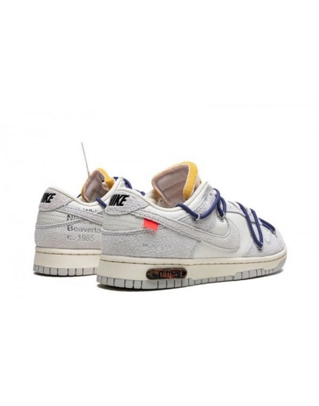 Nike SB Dunk Low X Off-White 2021 Lot 18 Canvas Rubber Sole Casual Sneakers DJ0950-112
