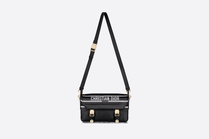 Christian Dior Diorcamp Classic Small Black Cowhide Women Messenger Crossbody Bag M1243ODDD_M911