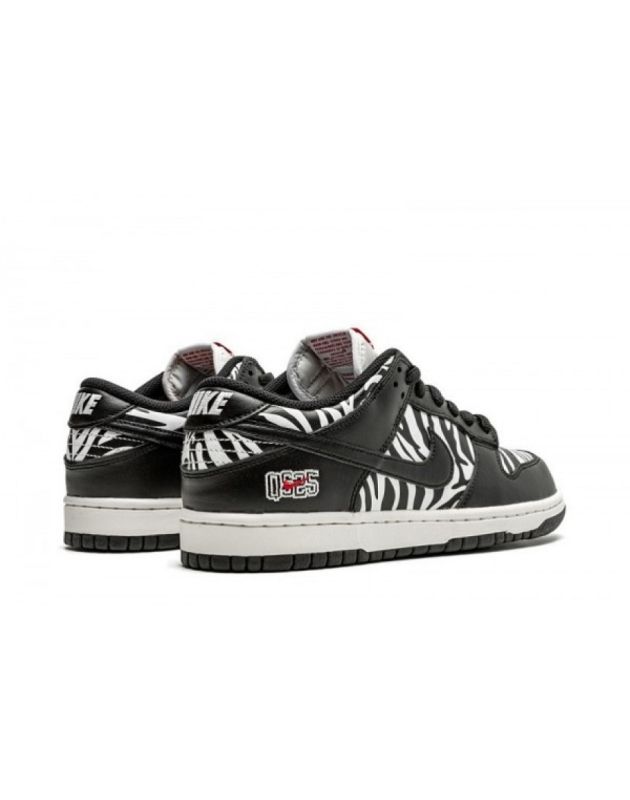 Nike SB Dunk Low X Quartersnacks 2021 Zebra Leather Rubber Sole Casual Sneakers DM3510-001