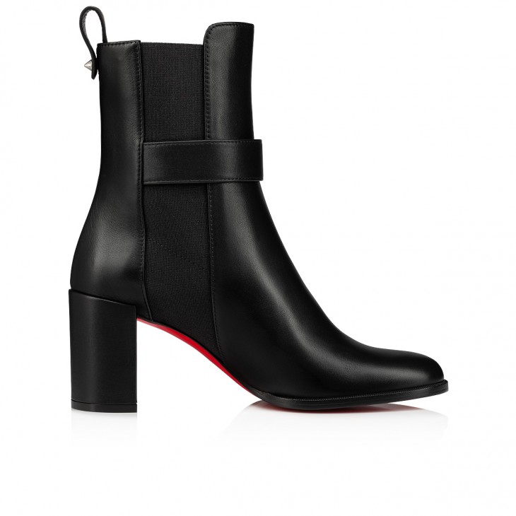 Christian Louboutin Chelsea Classic 70 Mm Black Calf Leather Almond Toe Boot 3221105BK01