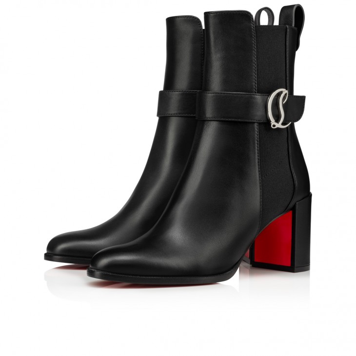 Christian Louboutin Chelsea Classic 70 Mm Black Calf Leather Almond Toe Boot 3221105BK01