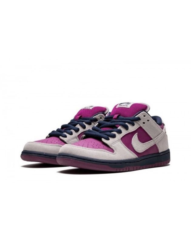 Nike SB Dunk Low 2019 Atmosphere Grey True Berry Leather Rubber Sole Casual Sneakers BQ6817-001