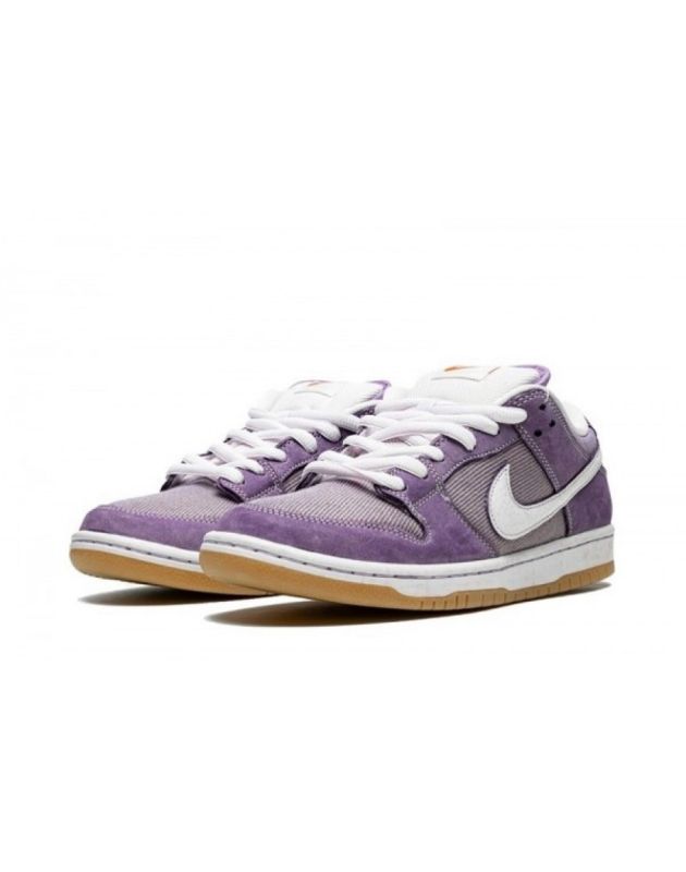 Nike SB Dunk Low 2021 Orange Label Unbleached Pack Lilac Leather Rubber Sole Casual  Sneakers DA9658-500