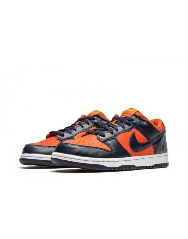 Nike SB Dunk Low 2020 SP Champ Colors University Orange Marine Leather Rubber Sole Casual Sneakers CU1727-800
