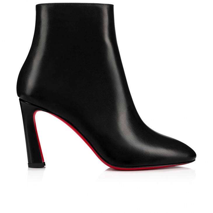Christian Louboutin So Eleonor Classic 85 Mm Black Calf Leather Round Toe Boot 3210867BK01