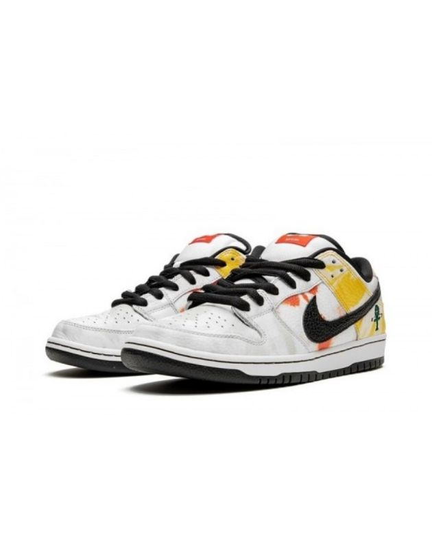 Nike SB Dunk Low 2019 Raygun Tie-Dye White Leather Rubber Sole Casual Sneakers BQ6832-101