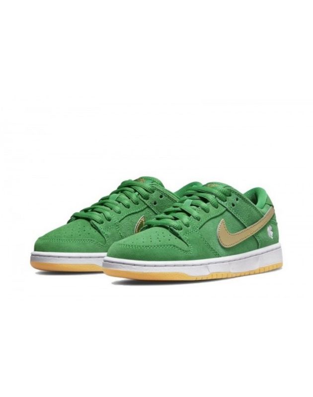 Nike SB Dunk Low 2022 St. Patrick's Day Suede Rubber Sole Casual Sneakers BQ6817-303