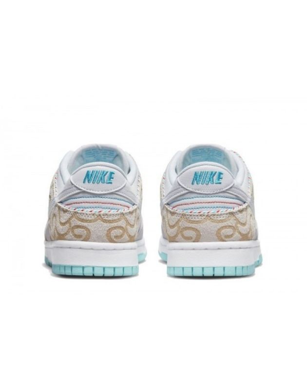 کفش کتانی راحتی نایک SB Dunk Low SE 2022 Barber Shop Grey Suede Air Sole Casual DH7614-500