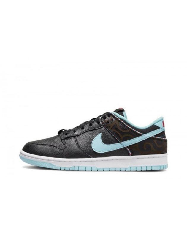 Nike SB Dunk Low SE 2022 Barber Shop Black Leather Rubber Sole Casual Sneakers DH7614-001