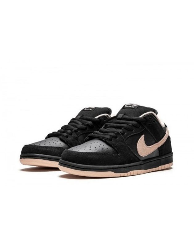 Nike SB Dunk Low 2019 Black Washed Coral Leather Rubber Sole Casual Sneakers BQ6817-003