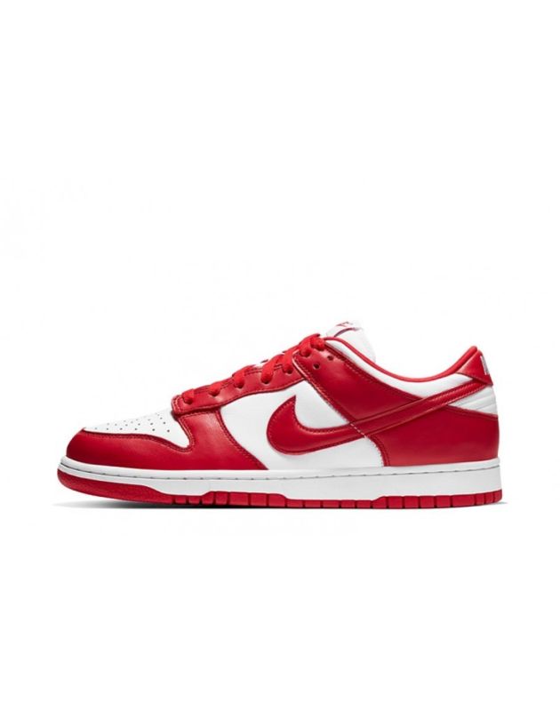 Nike SB Dunk Low 2020 University Red Leather Rubber Sole Casual Sneakers CU1727-100
