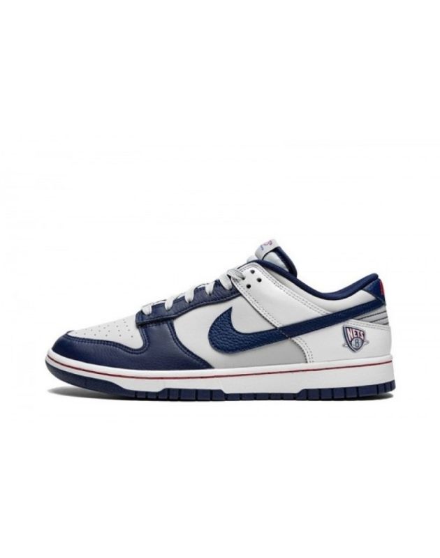 Nike SB Dunk Low X NBA 75th Anniversary Brooklyn Nets 2021 Blue Void Leather Rubber Sole Casual Sneakers DD3363-001