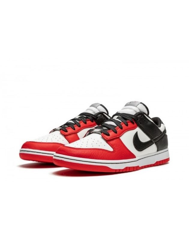 Nike SB Dunk Low X NBA 75th Anniversary Chicago 2021 Chile Red Leather Rubber Sole Casual Sneakers DD3363-100