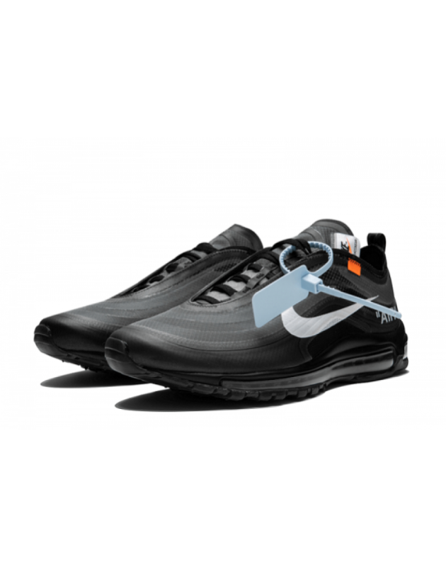 Nike Air Max 97 X Off-White 2018 Baskets de course à semelle en caoutchouc et cuir noir AJ4585-001
