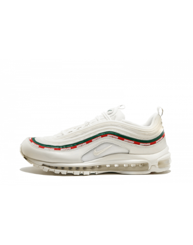Nike Air Max 97 X Undefeated 2017 White Leather Air Sole Running Sneakers AJ1986-100