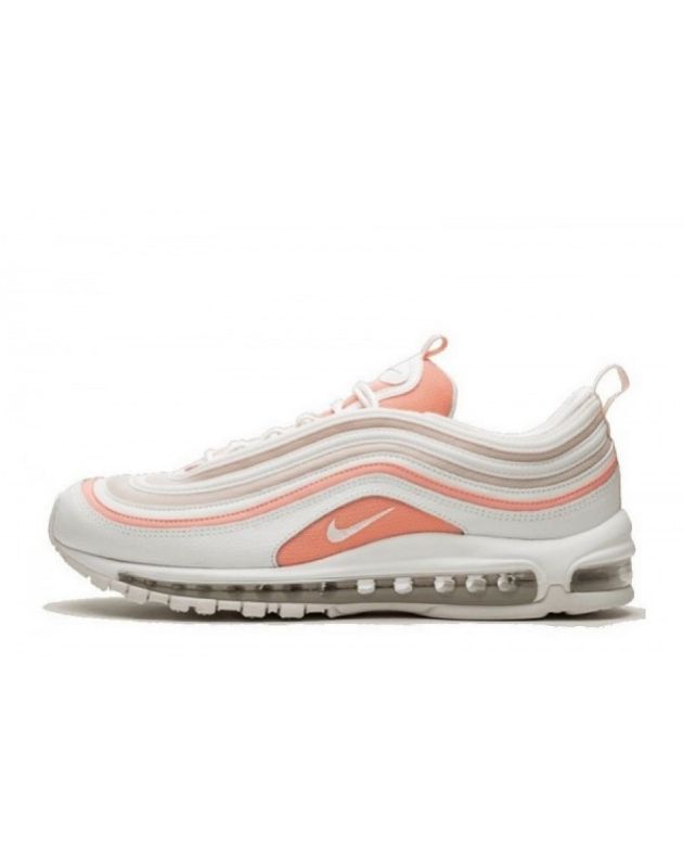 Nike Air Max 97 2019 Summit White Bleached Coral Leather Rubber Sole Running Sneakers 921733-104