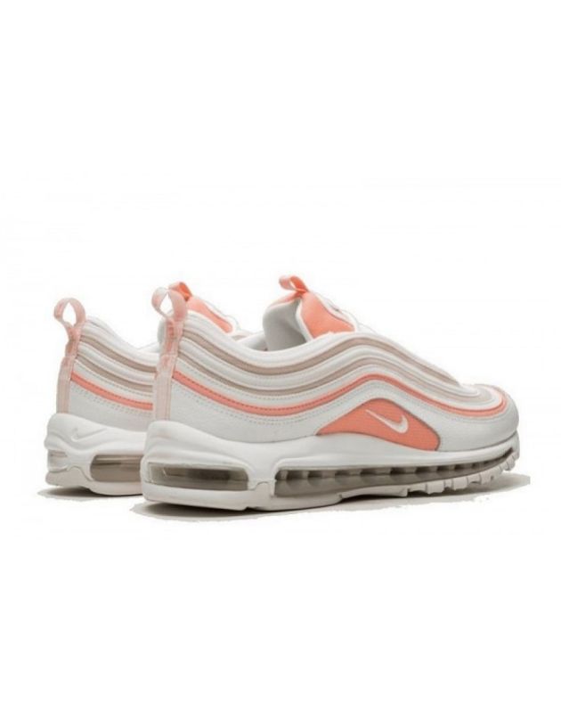 Nike Air Max 97 2019 Summit White Bleached Coral Leather Rubber Sole Running Sneakers 921733-104
