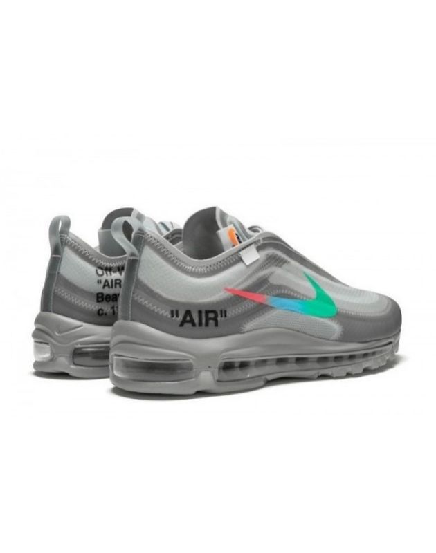 Nike Air Max 97 X Off-White 2018 Menta Leather Rubber Sole Running Sneakers AJ4585-101