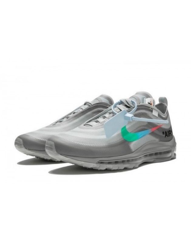 Nike Air Max 97 X Off-White 2018 Menta Leather Rubber Sole Running Sneakers AJ4585-101