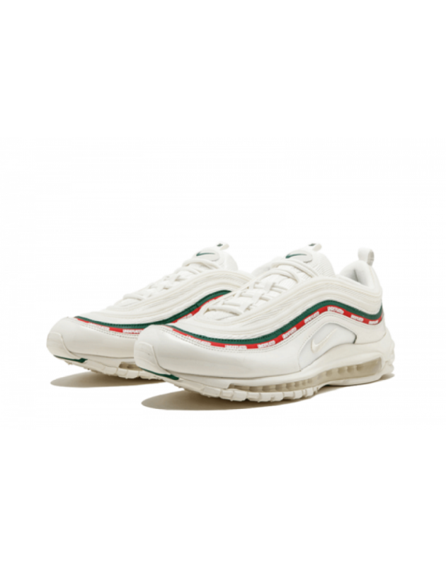 Nike Air Max 97 X Undefeated 2017 White Leather Air Sole Running Sneakers AJ1986-100