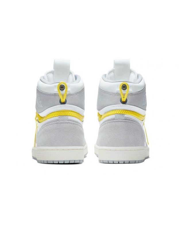 Jordan Air Jordan 1 High Switch 2021 Baskets décontractées en cuir fumé clair avec semelle d&#39;air pour hommes CW6576-100