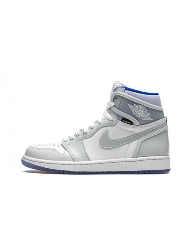 Jordan Air Jordan 1 Retro High 2020 Racer Blue Leather Zoom Sole Men's Casual Sneakers Ck6637-104