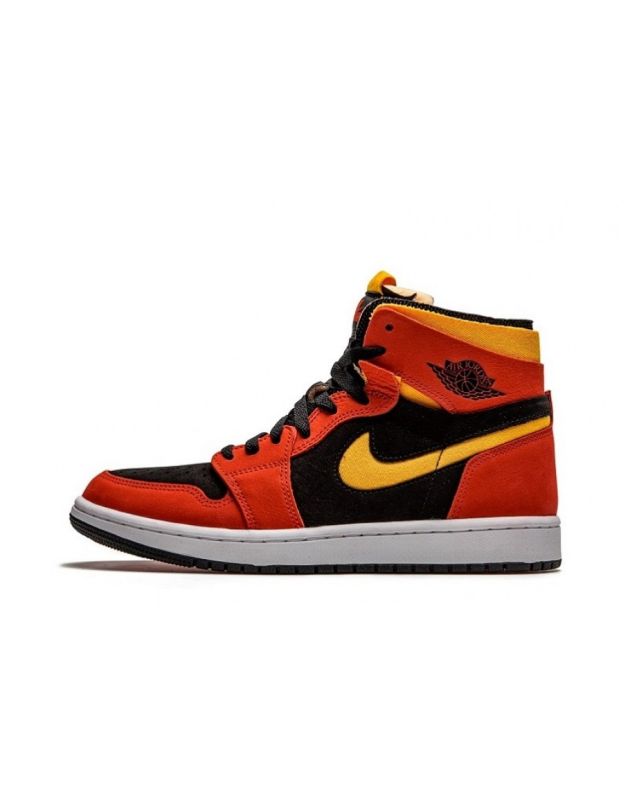 Jordan Air Jordan 1 High Zoom Air CMFT 2021 Chile Red Leather Rubber Sole Men's Casual Sneakers CT0978-006